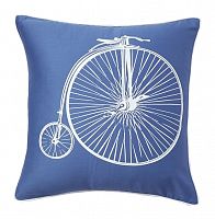 подушка с ретро-велосипедом retro bicycle blue в Перми