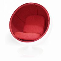 кресло ball chair бело-красное в Перми