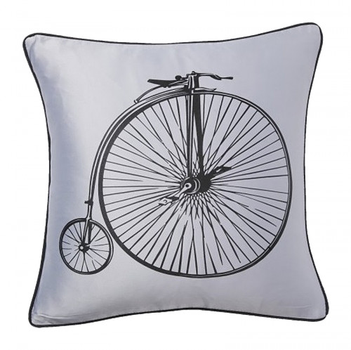 подушка с ретро-велосипедом retro bicycle grey в Перми