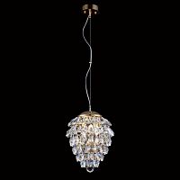 подвесной светильник crystal lux charme sp3+3 led gold/transparent в Перми