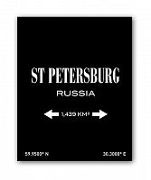 постер st.petersburg а4 (черный) в Перми