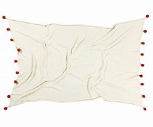 плед с помпонами терракотовый в Перми