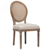 стул vintage french round cane back кремовый лён в Перми