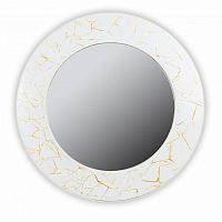 зеркало белое круглое диаметр 90 см с золотым декором fashion white gold в Перми