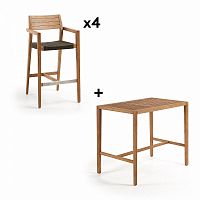 комплект мебели: стол и 4 стула pack 614 cybille от la forma (ex julia grup) в Перми