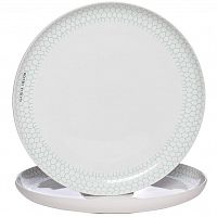 тарелка белая с бирюзовым рисунком 30*30*3,3 в Перми