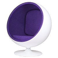 кресло eero ball chair бело-фиолетовое в Перми