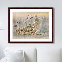 картина: scenes of traders in nagasaki, 1750г. в Перми