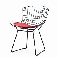 стул bertoia side кожаный standart черный в Перми