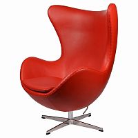 кресло arne jacobsen style egg chair красное в Перми