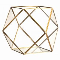 флорариум стеклянный с золотом в винтажном стиле crystal shape в Перми