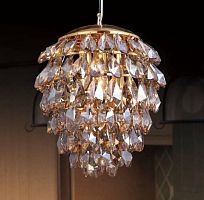 подвесной светильник crystal lux charme sp3+3 led gold/amber в Перми