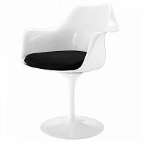 стул eero saarinen style tulip armchair черная подушка в Перми