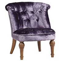 кресло sophie tufted slipper chair вельвет фиолетовое в Перми