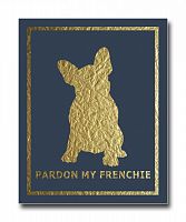 постер french dog на синем фоне a3 в Перми