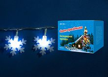светодиодная гирлянда «снежинки-2» 700см (07935) uniel uld-s0700-050/dta white ip20 snowflakes-2 в Перми