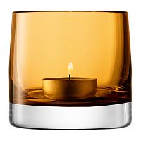 подсвечник стеклянный охра для чайной свечи light colour, 8,5 см в Перми