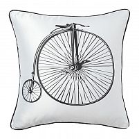 подушка с ретро-велосипедом retro bicycle white в Перми