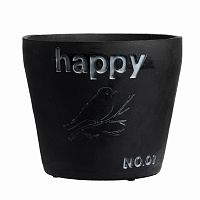 цветочный горшок happy чёрный в Перми