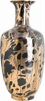 ваза керамическая классическая с высоким горлышком и рисунком 39 см leopard бежевая в Перми