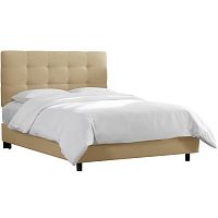 кровать двуспальная 160х200 бежевая alice tufted beige в Перми