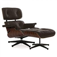 кресло eames style lounge chair палисандр коричневое в Перми