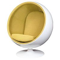 кресло eero ball chair бело-горчичное в Перми