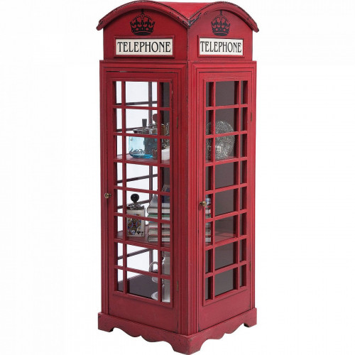 шкаф-витрина london telephone красный в Перми