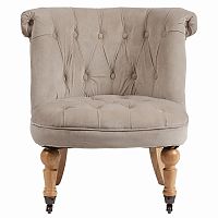 кресло amelie french country chair серо-бежевое в Перми