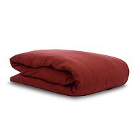 пододеяльник изо льна бордового цвета essential 150х200 в Перми