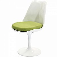 стул eero saarinen style tulip chair зеленая подушка в Перми