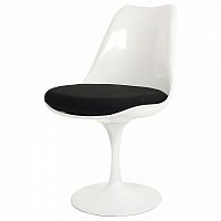 стул eero saarinen style tulip chair черная подушка в Перми