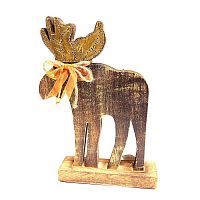украшение новогоднее деревянное олень reindeer, 29х19х6 см в Перми