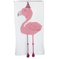 плед фламинго 60*120 белый+розовый бутон в Перми
