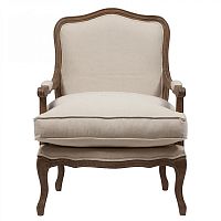 кресло мягкое с подлокотниками бежевое louisa bergere chair в Перми