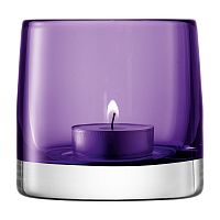 подсвечник стеклянный фиолетовый для чайной свечи light colour, 8,5 см в Перми