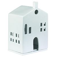подсвечник-домик белый с круглыми окном light house round door в Перми
