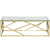 стол журнальный h-bridge gold 120*60*40см золотой в Перми