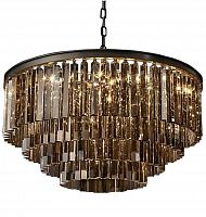 люстра odeon 4 rings smoke черное основание, дымчатое стекло в Перми