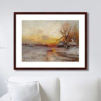 картина: winter sunset, 1913г. в Перми