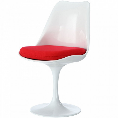 стул eero saarinen style tulip chair красная подушка в Перми