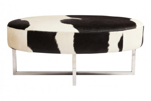 оттоманка cowhide черно-белая в Перми