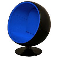 кресло eero ball chair синее с черным в Перми