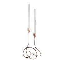 подсвечник медный металлический на 2 свечи loop, 28 см в Перми