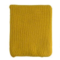 плед вязаный горчичного цвета в Перми