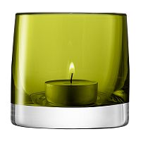 подсвечник стеклянный зеленый для чайной свечи light colour, 8,5 см в Перми